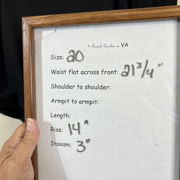 Torrid Linen Blend Shorts Size 20 Black Cuffed Pockets Pleated Front Lined - Picture 6 of 6